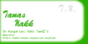 tamas makk business card